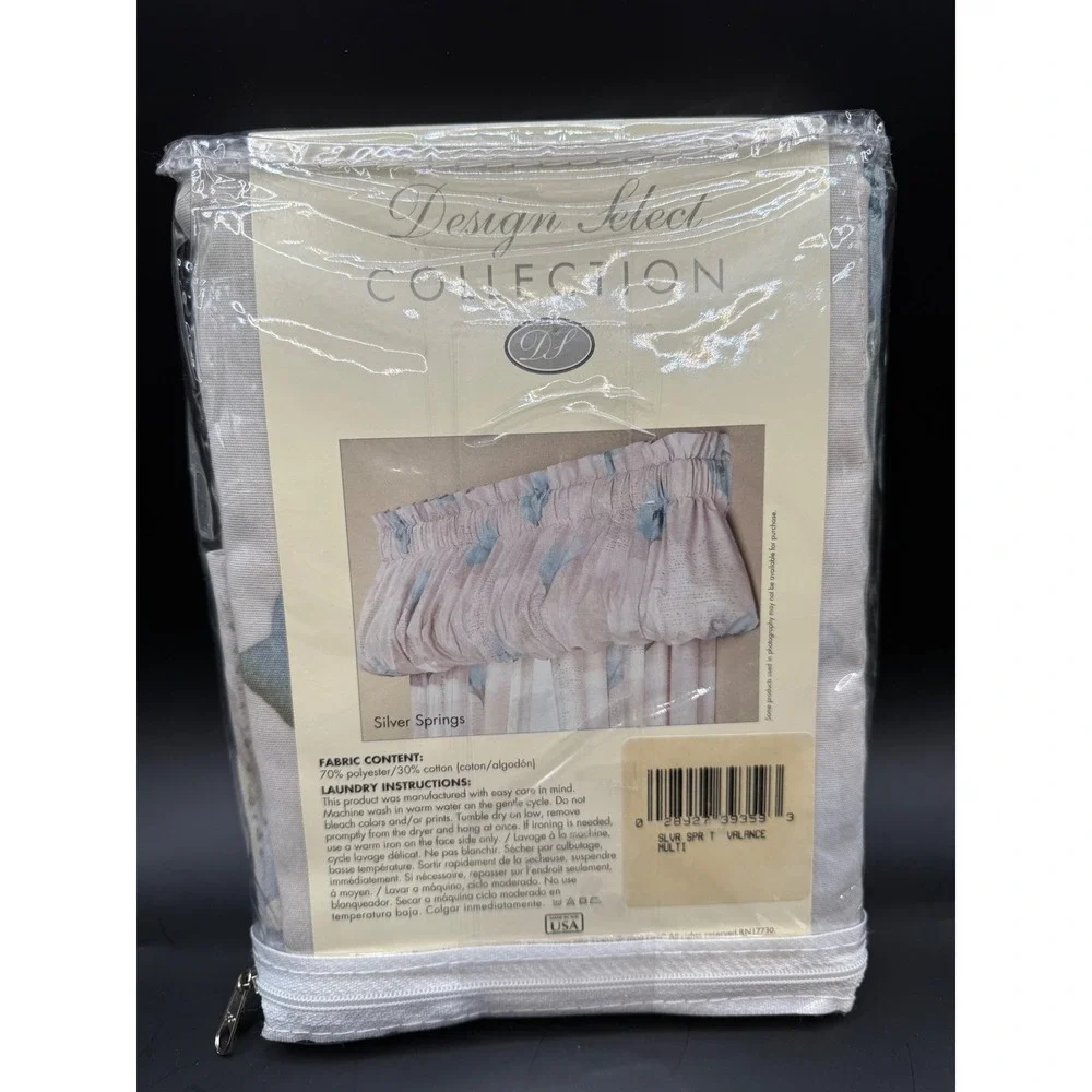 Design Select Collection Silver‎ Springs Pouf Valance Multi Color Floral Fabric